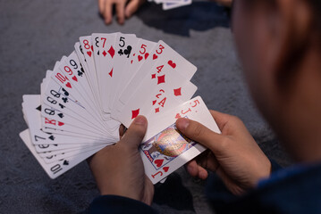person playing cards
