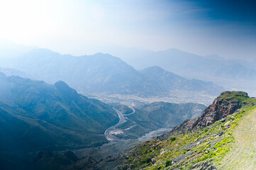 Landscape view of Taif Mountains