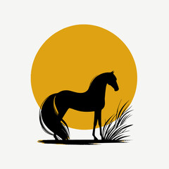 Fototapeta premium Horse animal Logo.