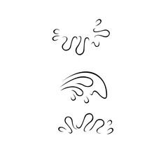 water splash hand drawn vector stock vector