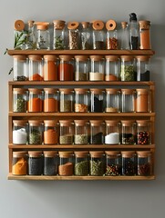 Minimalist Spice Rack Organization Easy Ingredient Access with ColorCoding