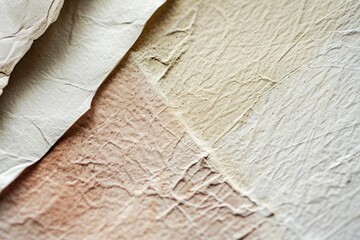 Collection of four paper pieces showcasing different textures and colors. Variegated and textured...
