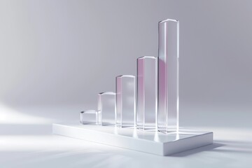 glass abstractions on a white background