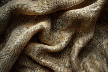 Piece of cloth featuring a blend of brown and tan hues. Earthy and neutral fabric detail
