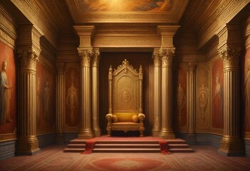 Oil painting an 8k highly detailed ancient throne  (3)