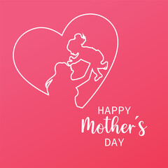 Happy mothers day banner vector background