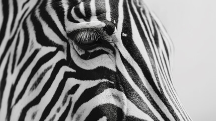 Fototapeta na wymiar Olhos de uma zebra macro - Papel de parede
