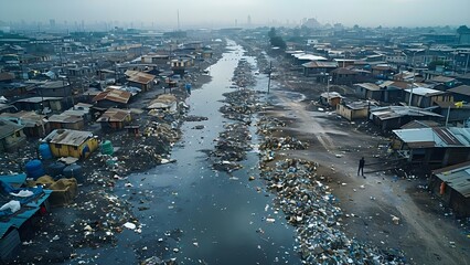Challenges in effectively managing waste in urban areas with high poverty rates. Concept Waste Management, Urban Areas, Poverty Rates, Challenges, Environmental Impact