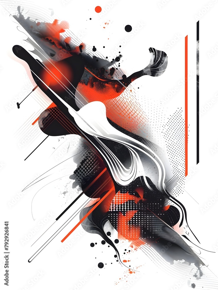 Poster svg style a captivating blend of abstract design and technical precision