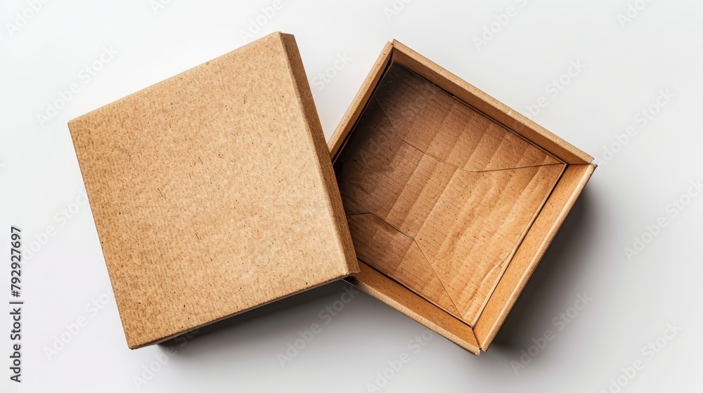 Poster black and white image of an open box