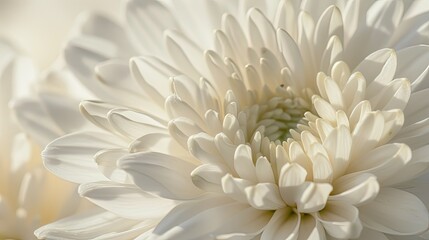 Obraz premium Delicate textures and a close up focus capture the essence of love and tenderness in a white chrysanthemum