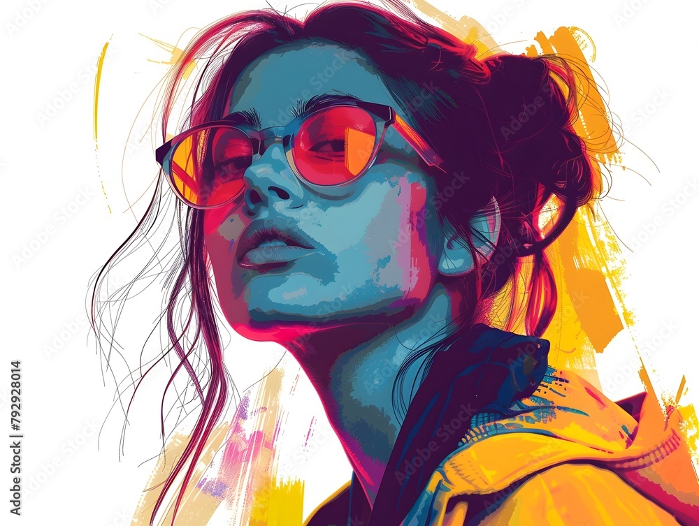 Poster svg style portrait a unique approach to digital art and design