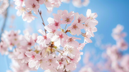 Cherry blossom on blue sky