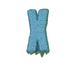 Monster Slime 3D Alphabet PNG Letters
