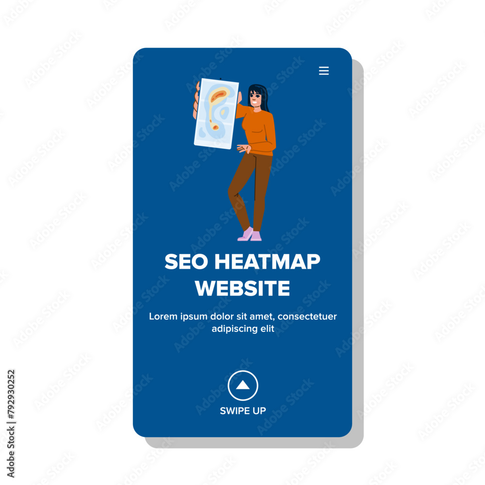 Canvas Prints keywords seo heatmap website vector. ranking strategy, user experience, conversion rate keywords seo