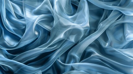 Obraz premium Elegant Blue Satin Fabric Drapery Texture Background