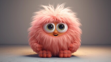 Fototapeta premium Cute fluffy monster.