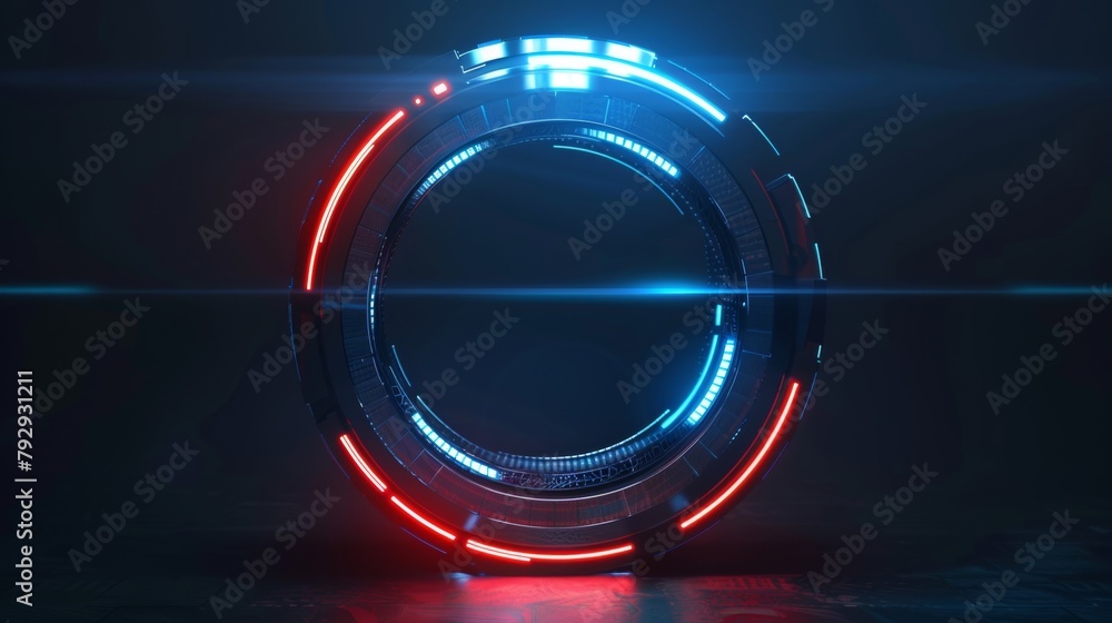 Poster Progress bar in the shape of a round in the future