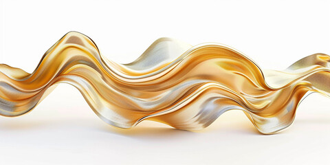 Luxury golden wave shapes isolated