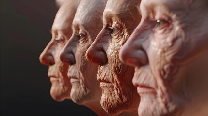 Skin Aging Animated Sequence: A Journey through Time and Transformation