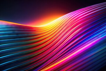 Abstract illustration wallpaper with neon lights and colors. Generative AI