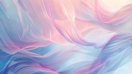 Obraz premium Soft Pink and Blue Abstract Silk Waves 