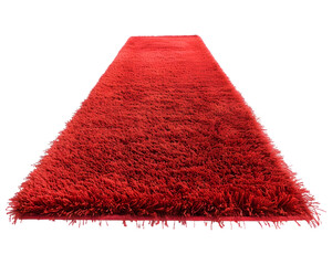 Red carpets for wedding on transparent background