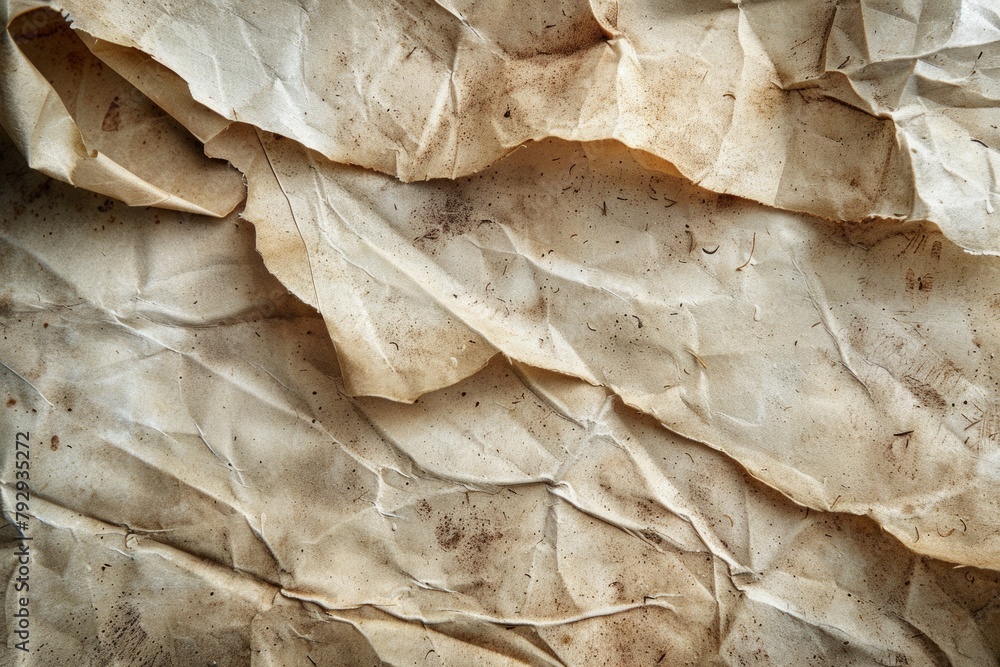 Fototapete artistic portrayal of a paper filled with handwritten script, inviting curiosity and contemplation i