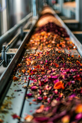 tea in the factories industry. selective focus. - obrazy, fototapety, plakaty
