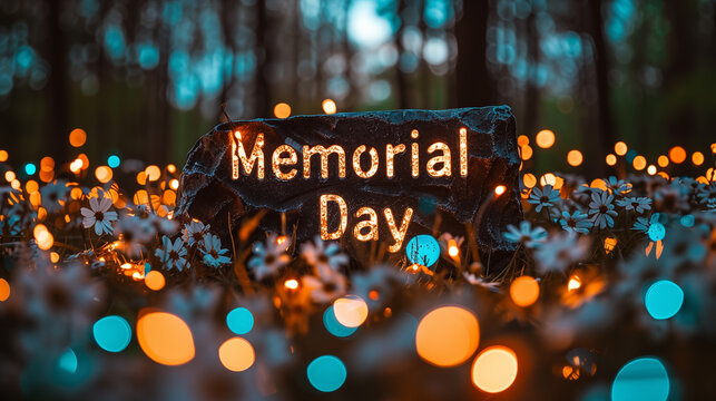 Text sign showing Memorial Day. Business photo showcasing Day of Remembrance and Reconciliation commemorating the act of mourning