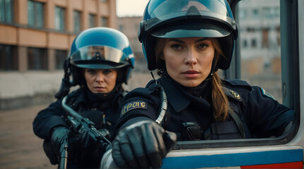Beautiful Women Police 