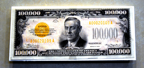 One Hundred Thousand Dollar Bill American Money