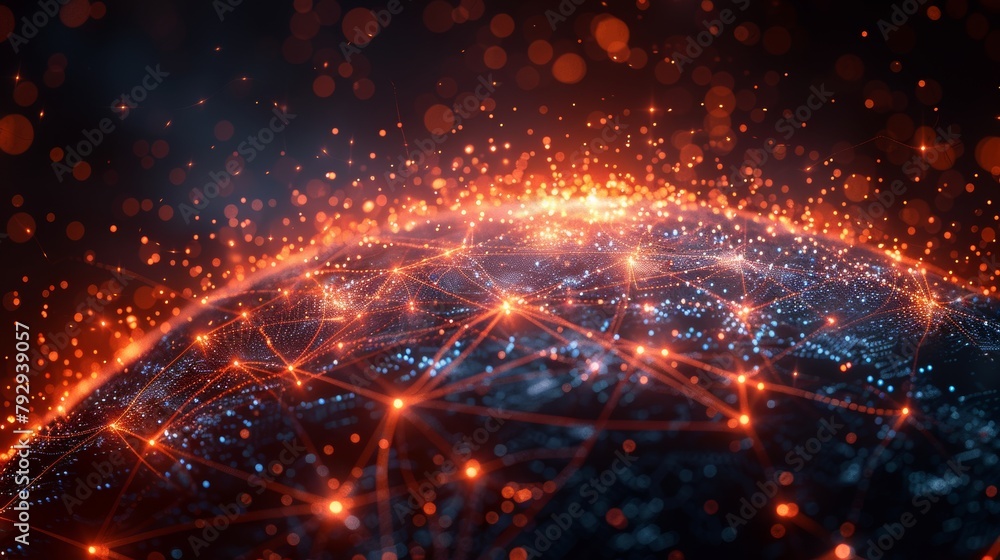 Poster Simulation of global network with realistic device concept.