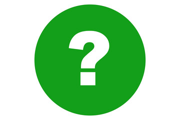 question mark button on green circle