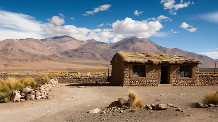 Rustic Adobe House in the Atacama Desert
