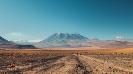 Fototapeta na wymiar road at Atacama Desert Chile
