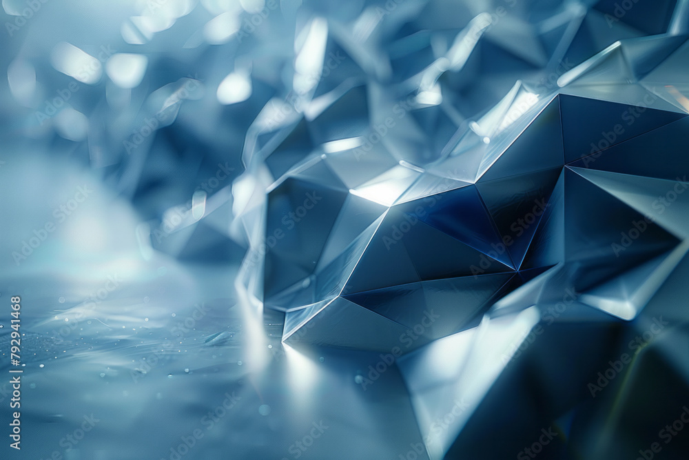 Poster a scene illustrating a digital display background with moving geometric shapes that continuously mor