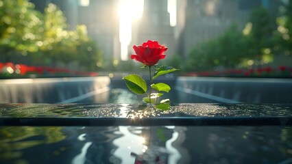 Honoring the solemn significance of a digital memorial for victims of tragic events. Concept Digital Memorials, Compassionate Tributes, In Memoriam, Remembering Lives, Paying Respects