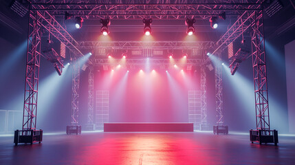 Aluminum frame structure with sound, colorful light system and smoke