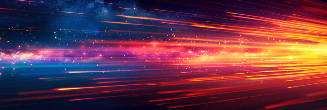 otion speed effect with city night. Abstract motion blur city. Generative AI.