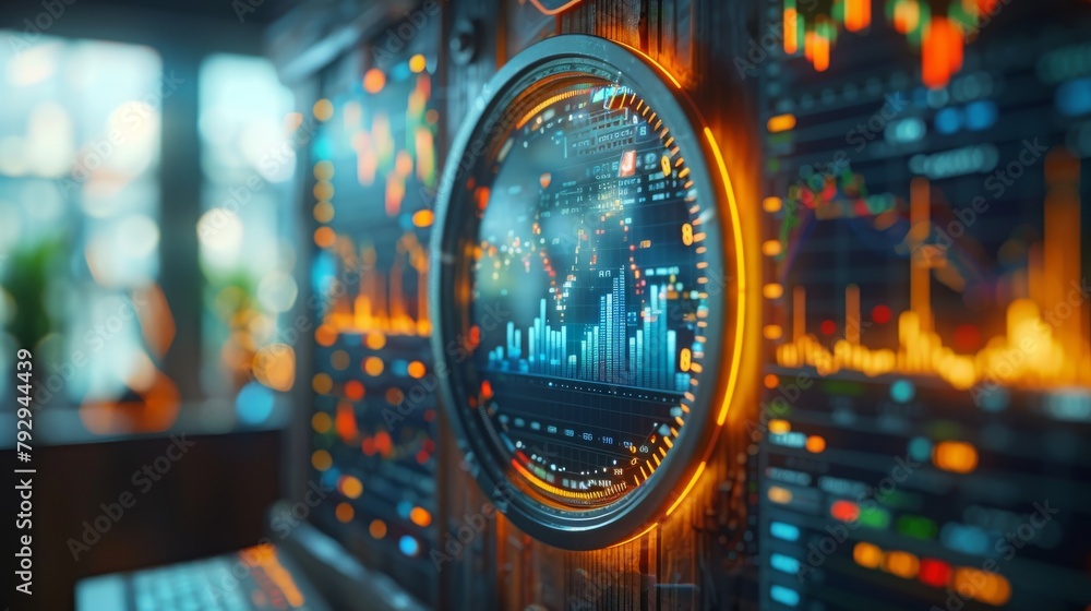 Aufkleber An electronic device with an interface for marketing data used for online trading