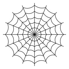 Obraz premium Spider web, isolated. Spider web for Halloween design. Spider web elements, creepy, scary, horror Halloween decor. Hand drawn silhouette, vector illustration