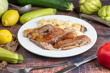 lamb chops with vegetables