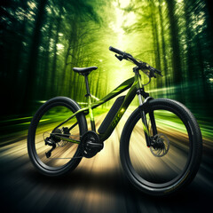 Fototapeta premium Speedy Commutes with Modern E-Bike Technology 