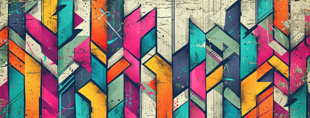 Vibrant Urban Mural Adorning Weathered City Structure A Colorful Display of Graffiti Artistic Expression