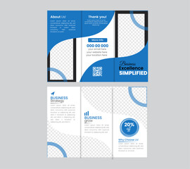corporate business trifold brochure design 
