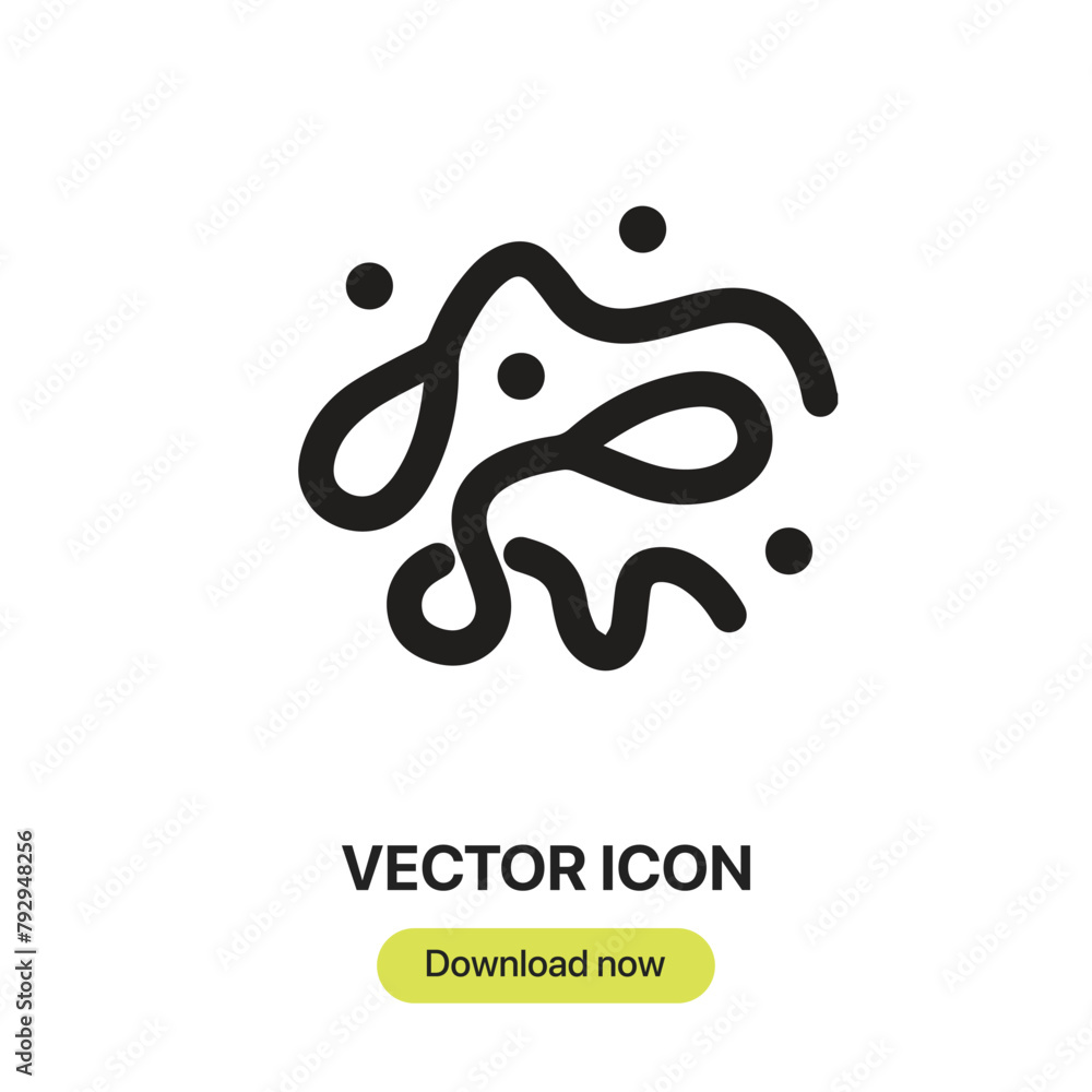 Fototapete Sperm icon vector. Linear-style sign for mobile concept and web design. Sperm symbol illustration. Pixel vector graphics - Vector.	
