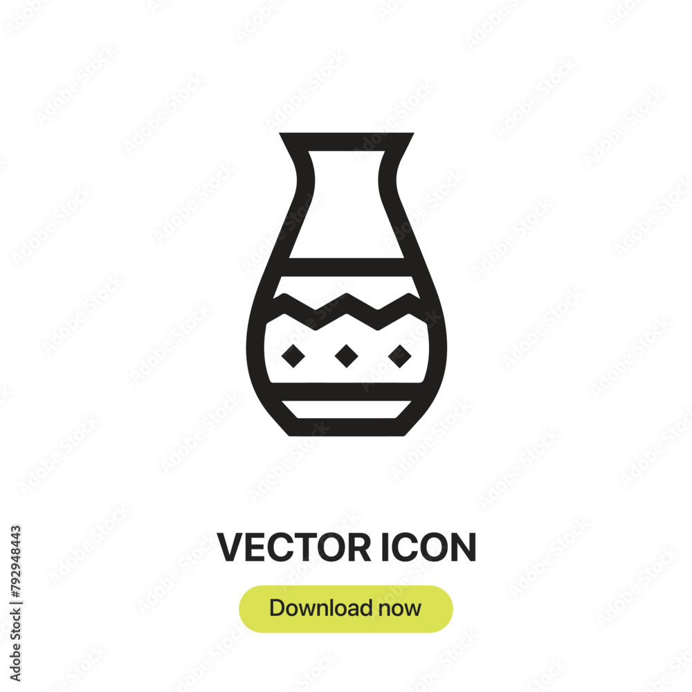 Aufkleber vase icon vector. linear-style sign for mobile concept and web design. vase symbol illustration. pix