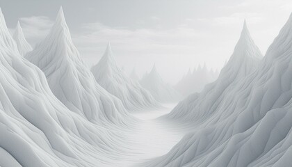 White background, flowing, swirling waves or hills, abstract light and stunning.  Space for text. 
