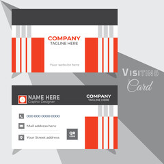 Corporate Vector Visiting Card Design , Vector Illustration Design Template.